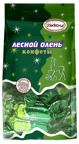 

Конфеты глазированные Акконд Лесной олень с крупкой арахиса и вафельной крошкой 270 г