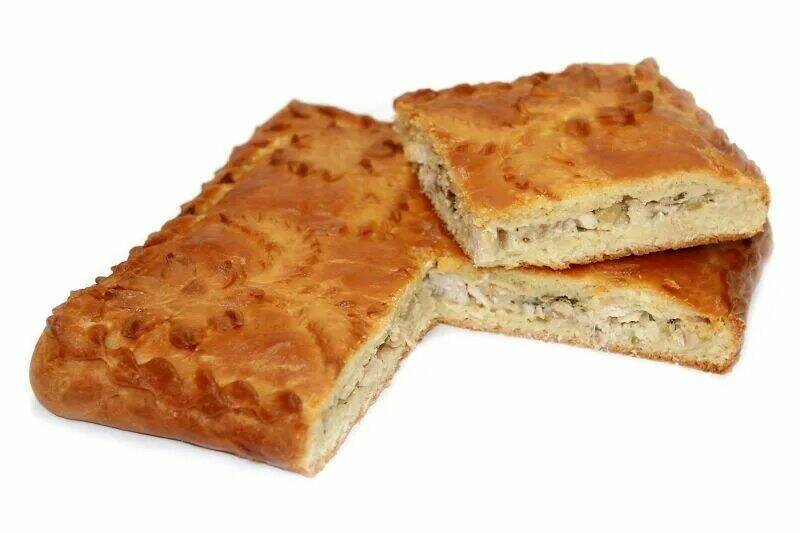 

Пирог слоеный с курицей и картофелем +-1 кг