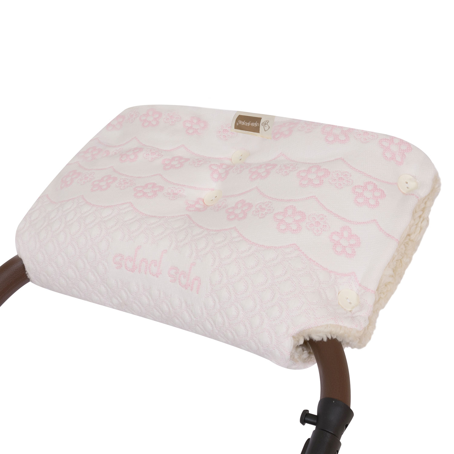 Муфта для коляски Kidboo Цветочки розовая