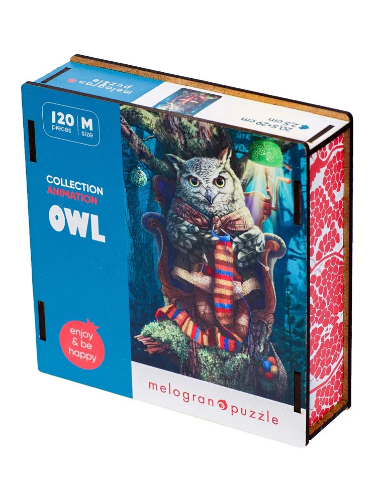 

Деревянный пазл Melograno Puzzle Мудрая сова, 120 дет