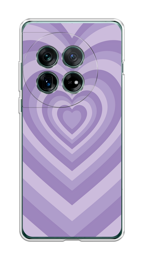 

Чехол на OnePlus 12 "Violet heart latte", Фиолетовый, 154450-1