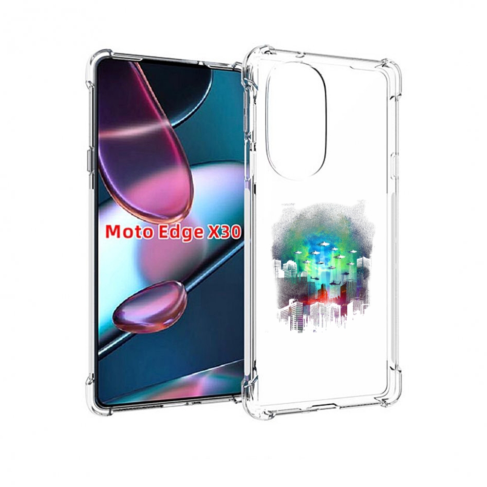 

Чехол MyPads город в свечении для Motorola Moto Edge X30, Прозрачный, Tocco
