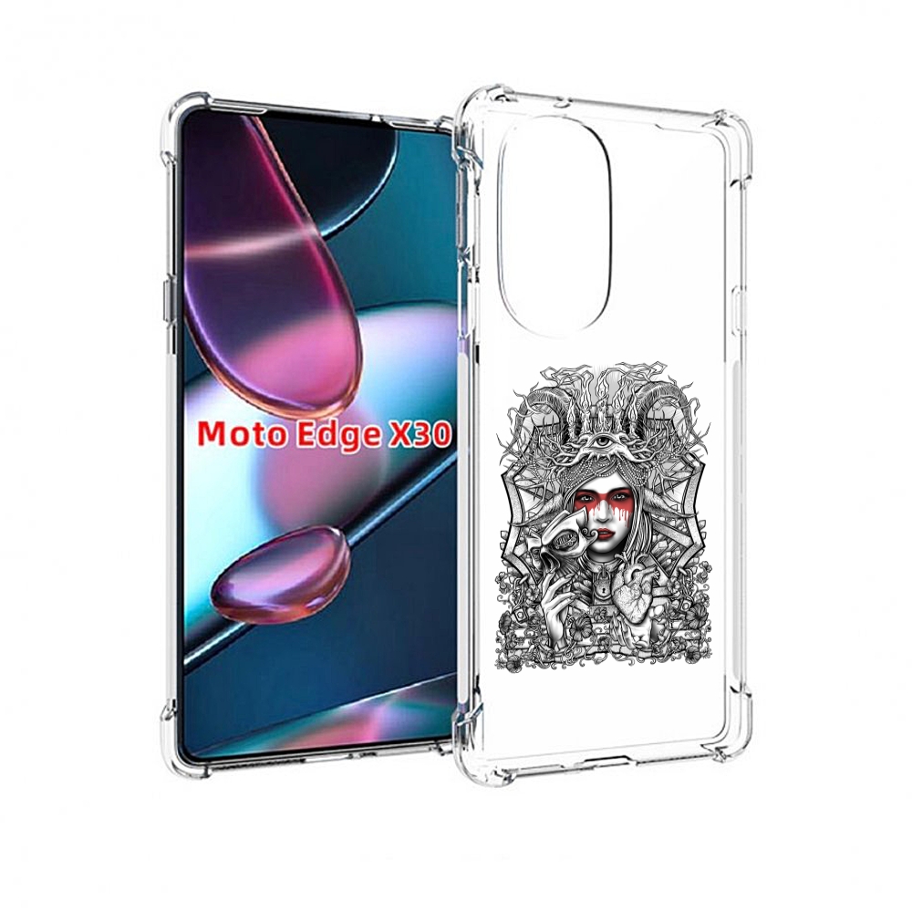 

Чехол MyPads грусная девушка для Motorola Moto Edge X30, Прозрачный, Tocco