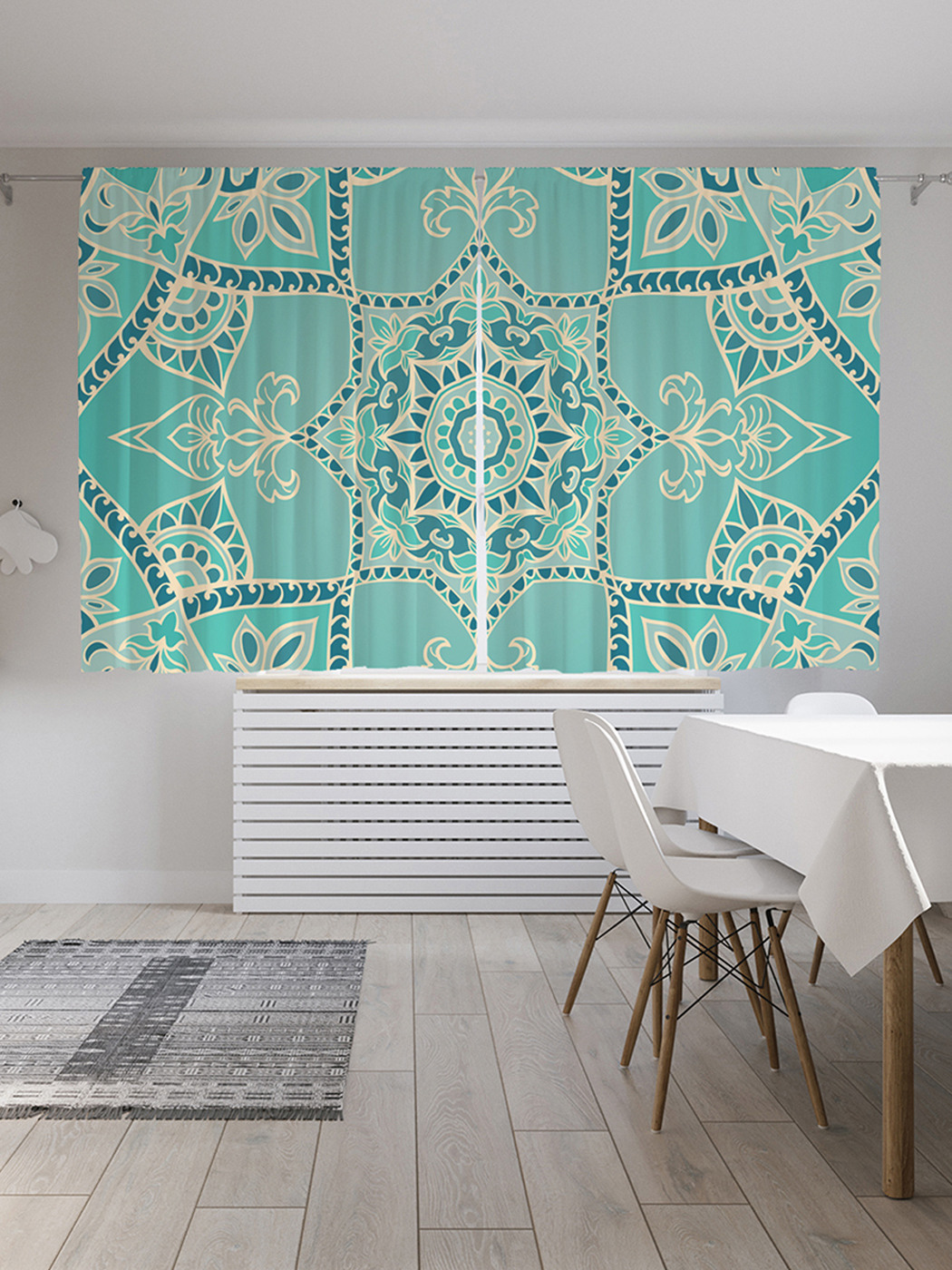 

Шторы JoyArty с фотопечатью "Гипнотические цветы" из сатена, 290х180 см, Гипнотические цветы