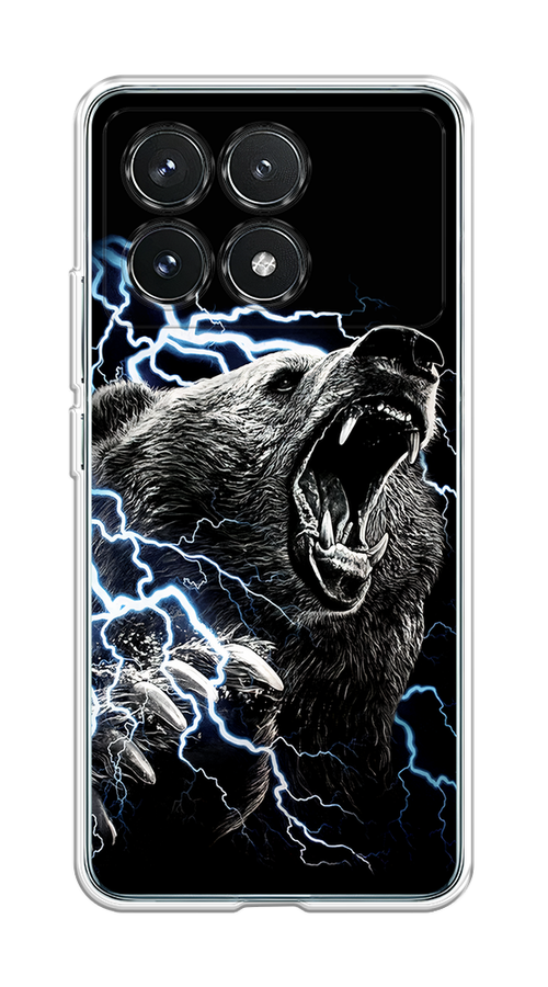 

Чехол на Xiaomi Redmi K70 Pro 5G/K70 5G "Гроза и медведь", Черный;серый;серебристый, 320750-1