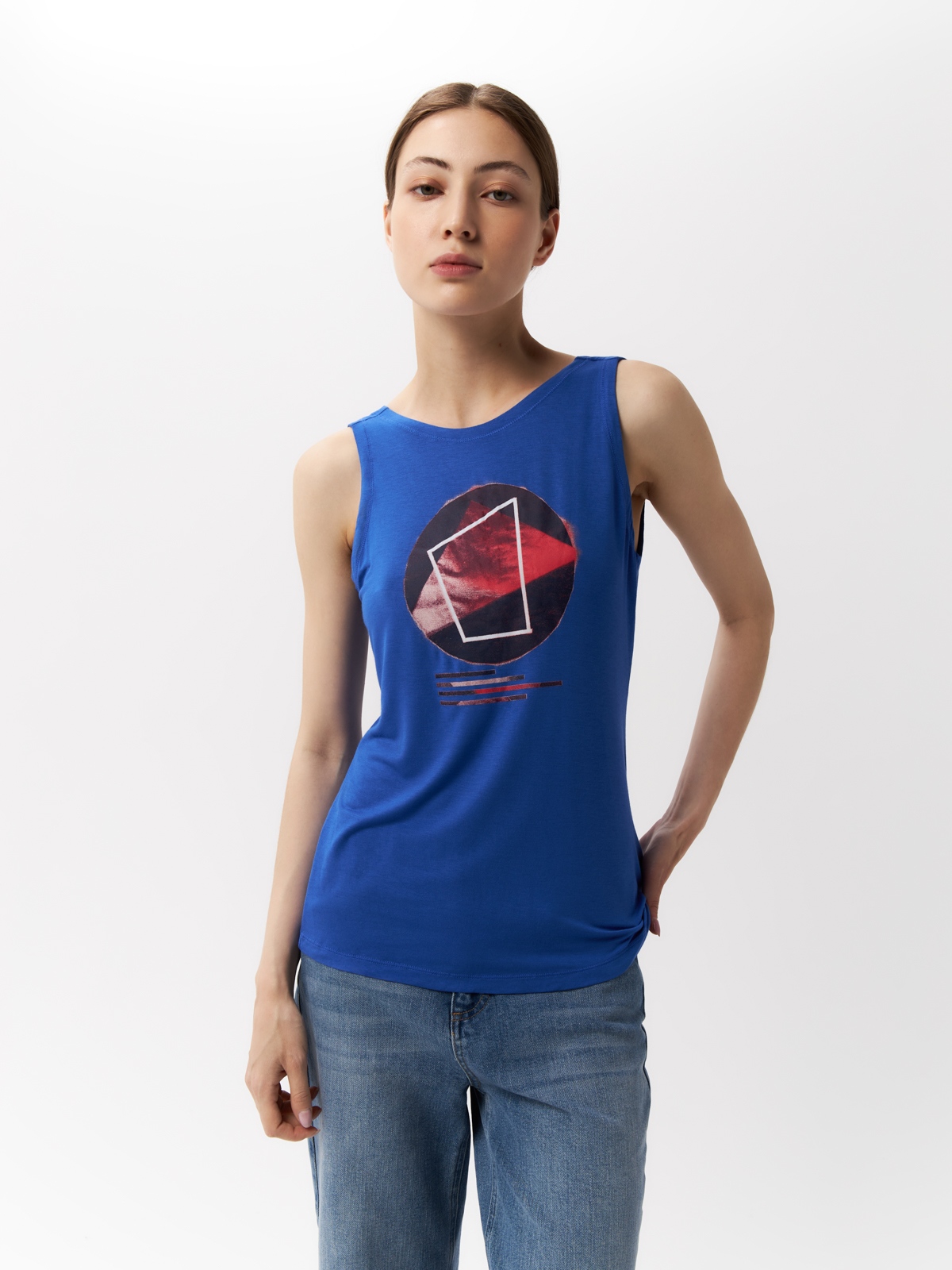 

Майка женская Reebok DU4485 синий XS, DU4485
