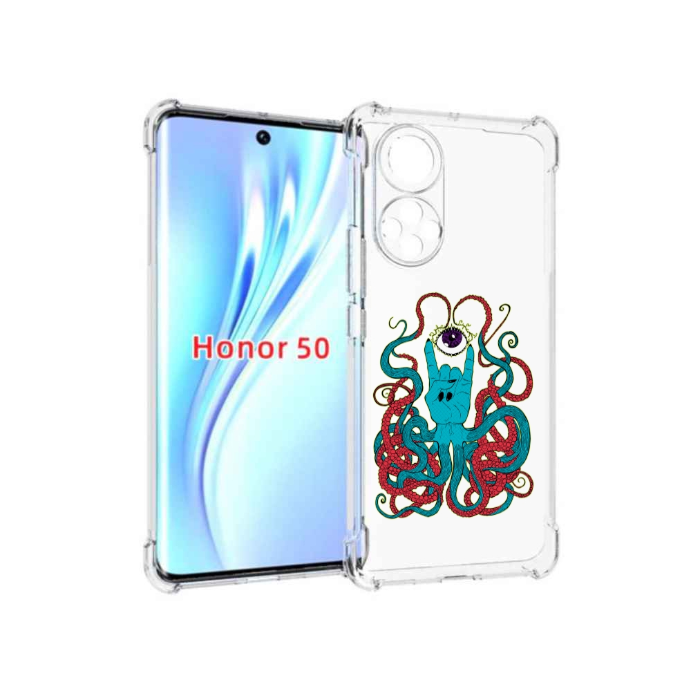

Чехол бампер MyPads осьминог-рука абстракция для Honor 50, Прозрачный, Tocco