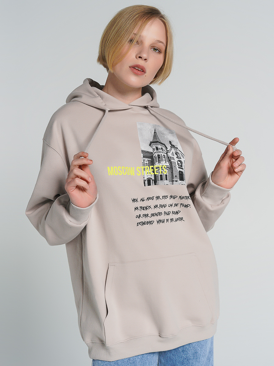 

Худи женское ТВОЕ 81595 серое M-L, 81595
