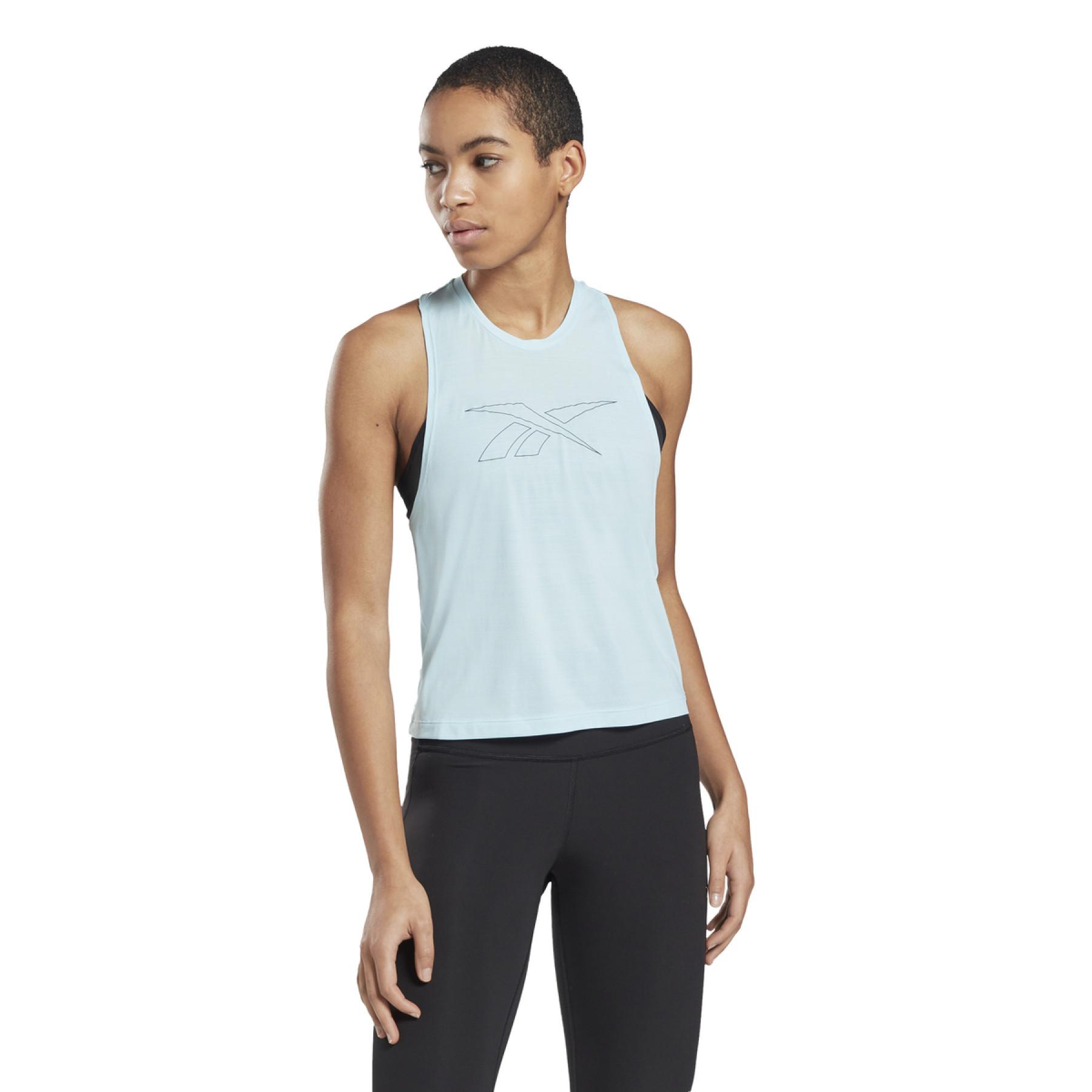 

Майка женская Reebok GI6809 голубая M, Голубой, GI6809