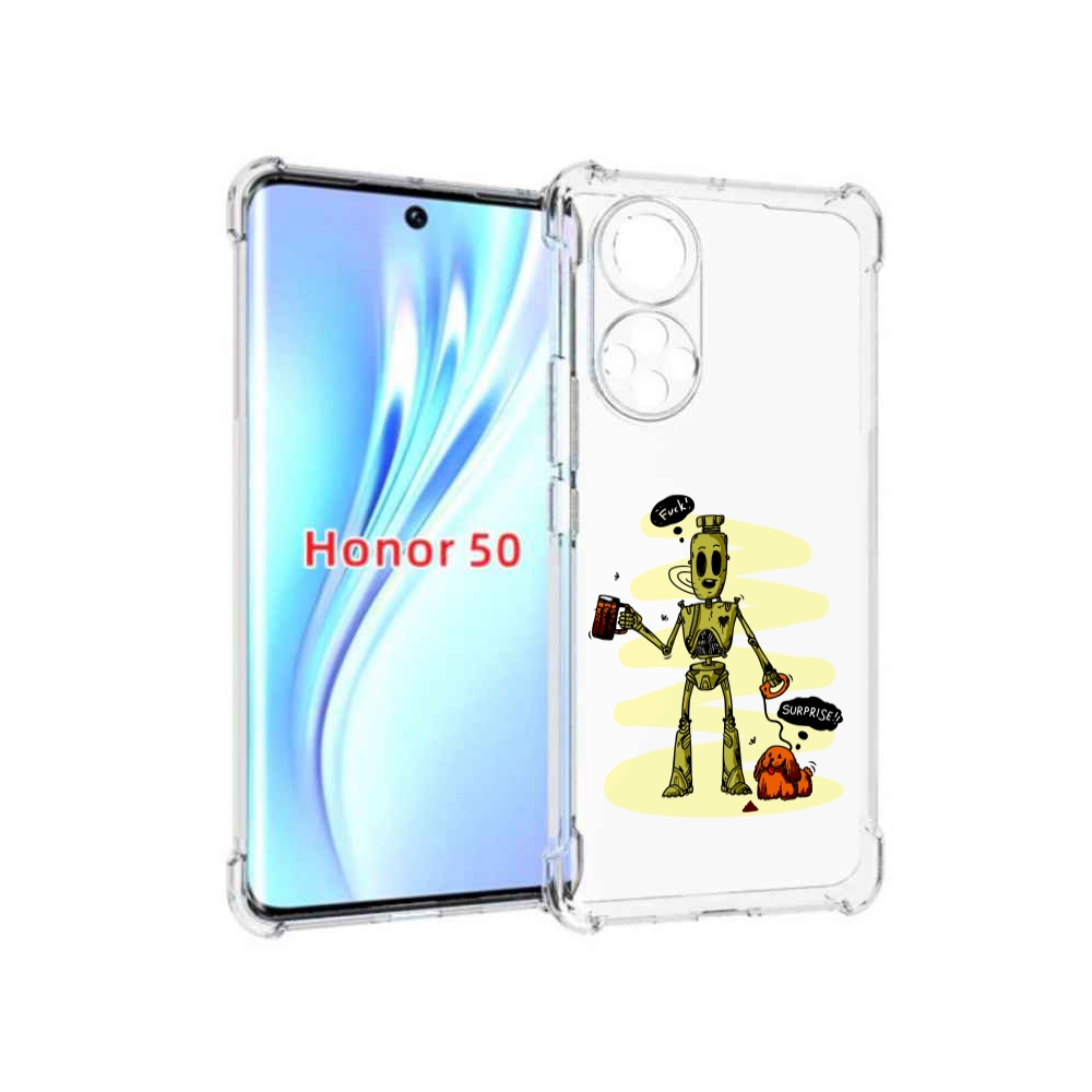 

Чехол бампер MyPads прикольный робот для Honor 50., Прозрачный, Tocco