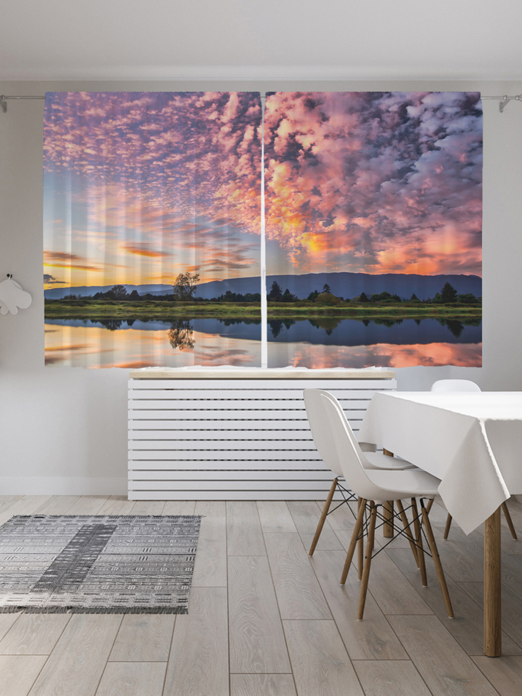 

Шторы JoyArty с фотопечатью "Розовые барашки" из сатена, 290х180 см, Розовые барашки