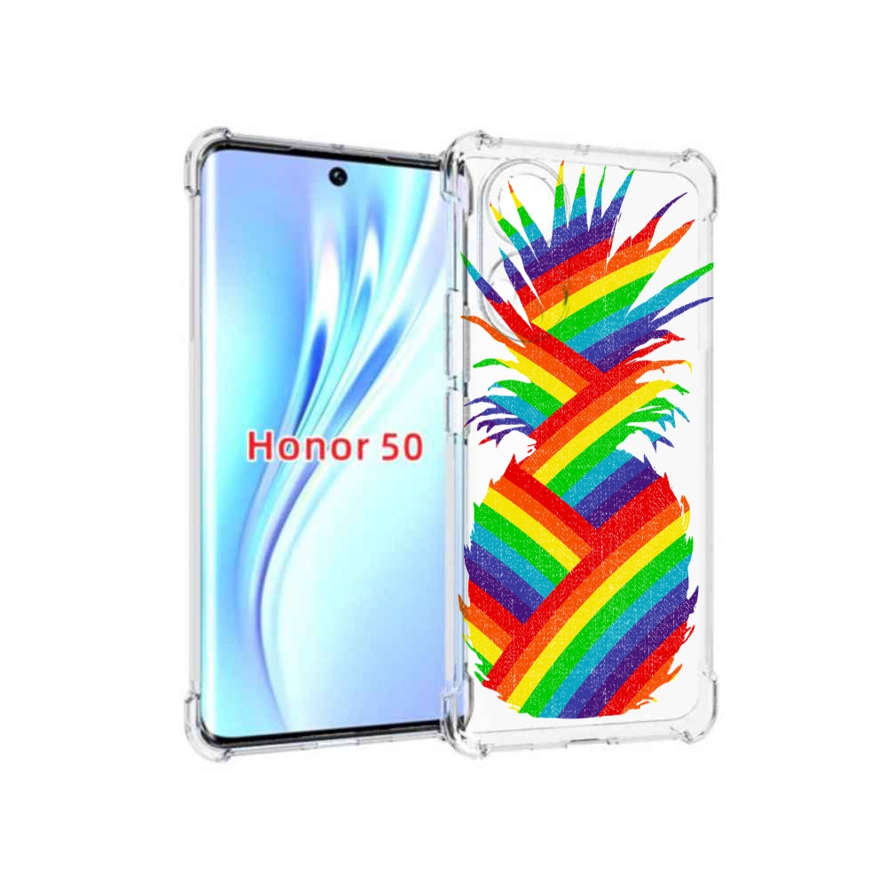 

Чехол бампер MyPads радужный ананас для Honor 50., Прозрачный, Tocco