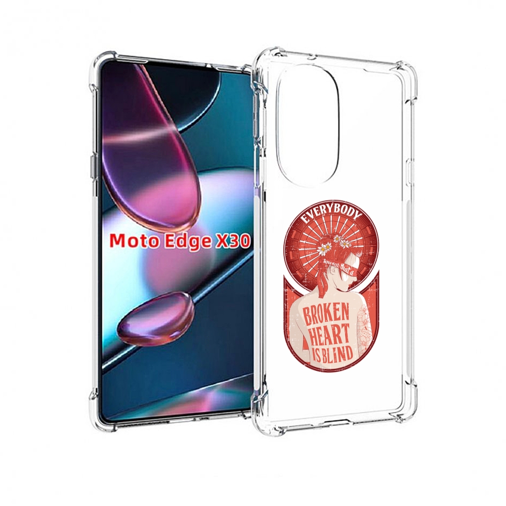 

Чехол MyPads девушка разбитое сердце для Motorola Moto Edge X30, Прозрачный, Tocco
