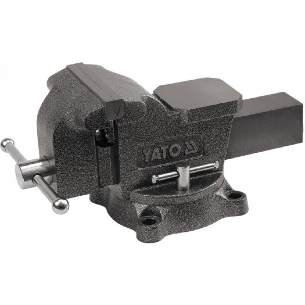YATO YT-65048 Тиски слесарные, поворотные, с наковальней, 150 мм, 19 кг поворотные слесарные тиски yato