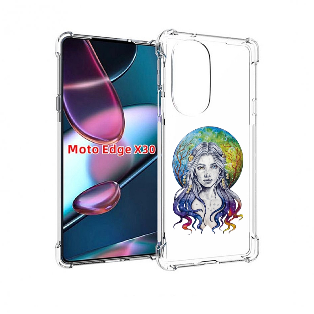 

Чехол MyPads девушка с красивыми волосами для Motorola Moto Edge X30, Прозрачный, Tocco