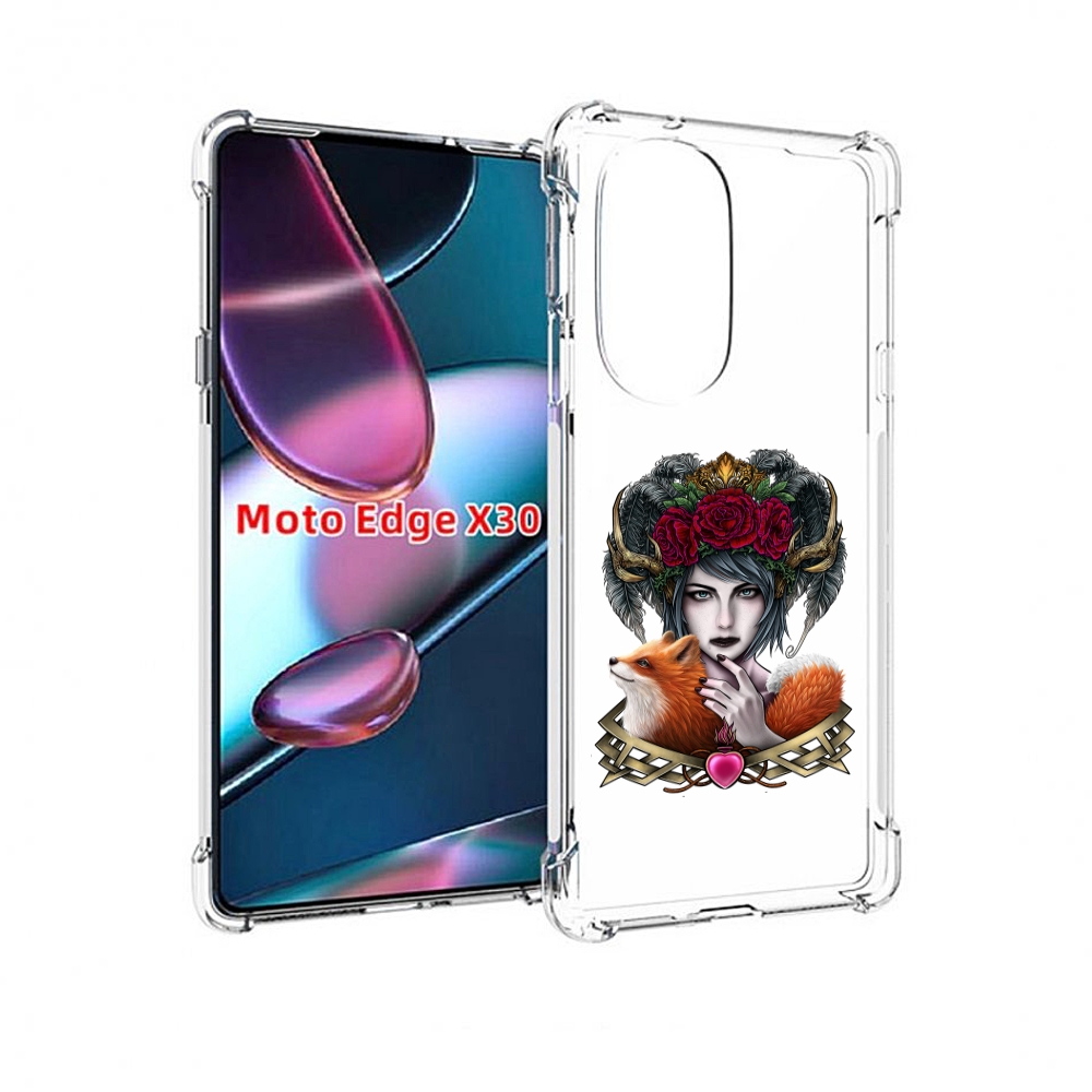 

Чехол MyPads девушка с лисой для Motorola Moto Edge X30, Прозрачный, Tocco