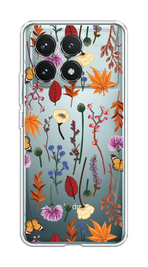 

Чехол на Xiaomi Redmi K70 Pro 5G/K70 5G "Orange Purple flowers", Оранжевый;красный;розовый;желтый;прозрачный, 320750-1