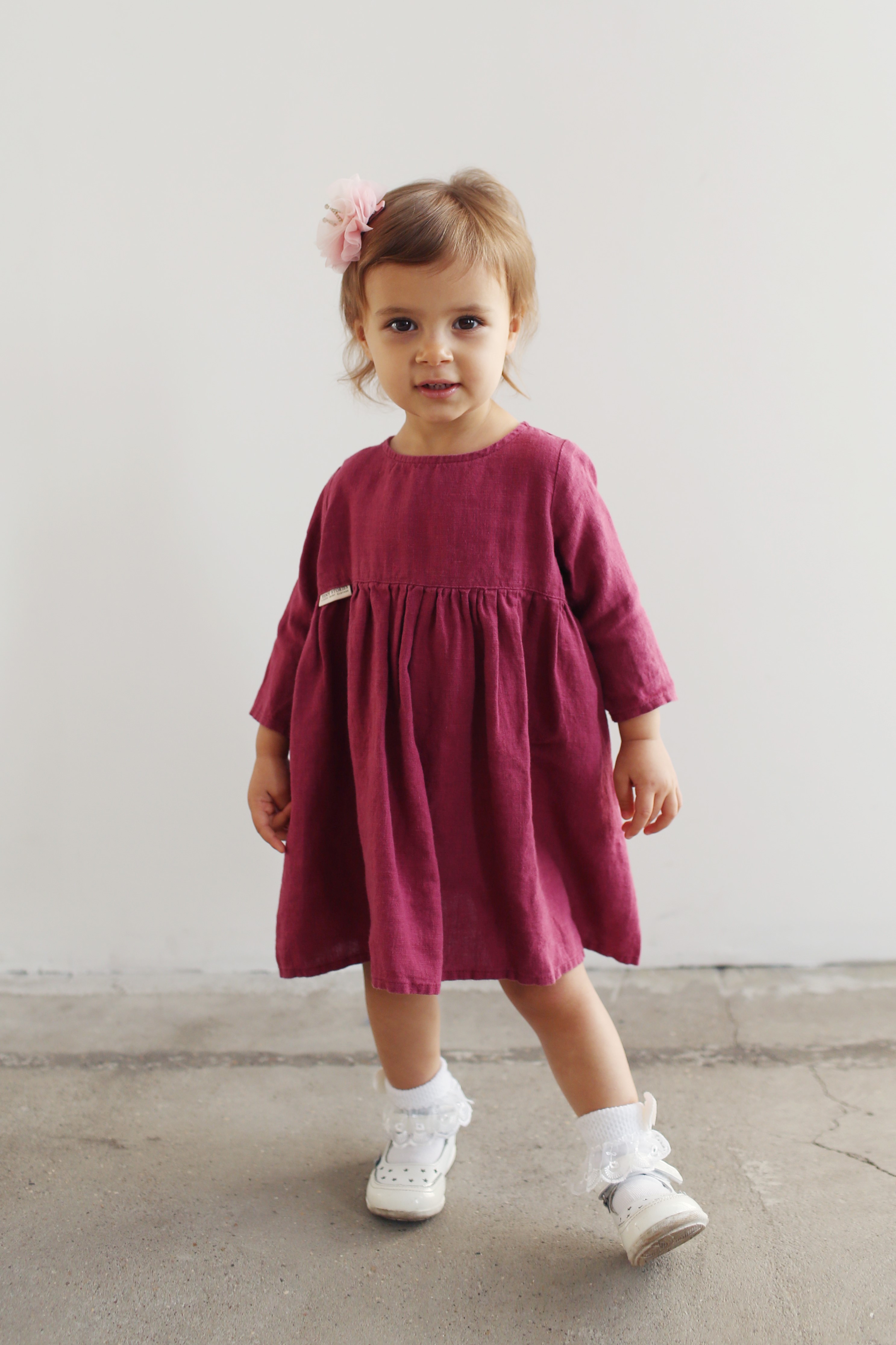 Платье детское Tiny Stories TS-002, малина, 128