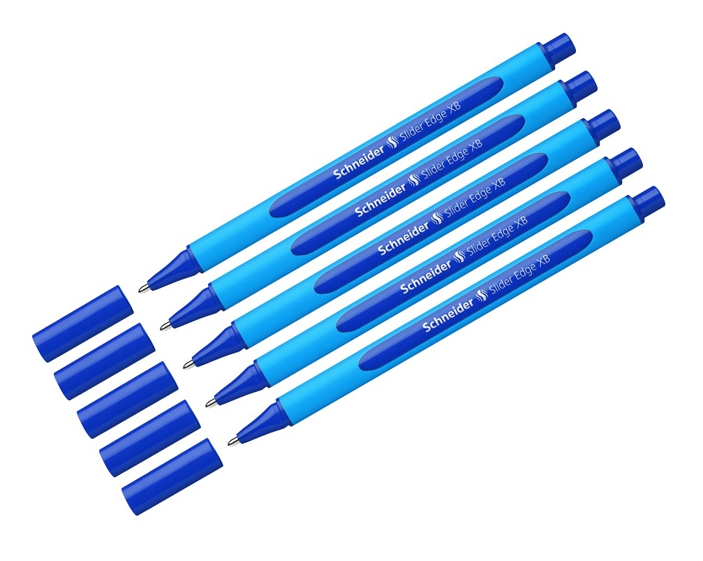 

Ручка шариковая Schneider Slider Edge XB синяя, 1,4 мм, трехгранная 5 штук