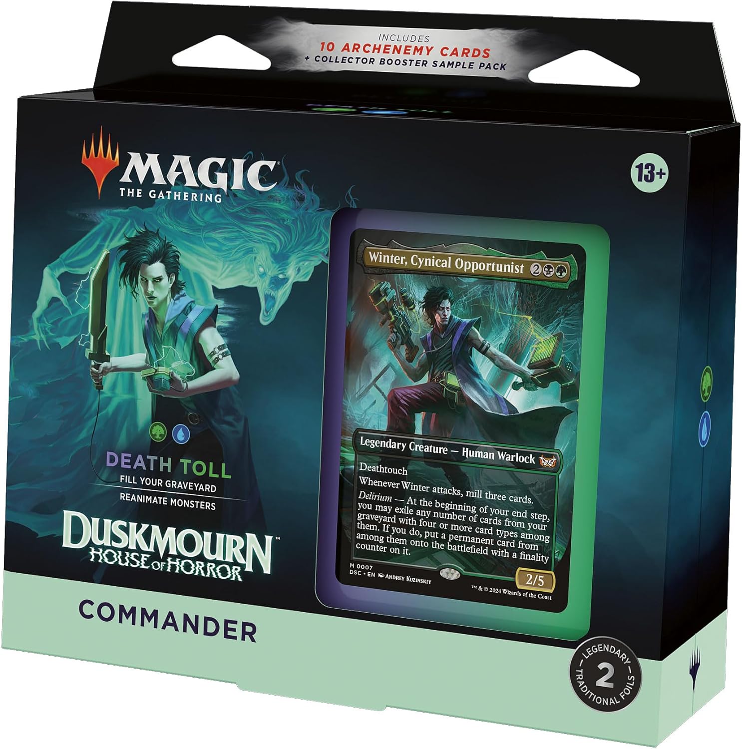 Дополнение для игры Magic The Gathering Колода Commander Death Toll MTG Duskmourn англ