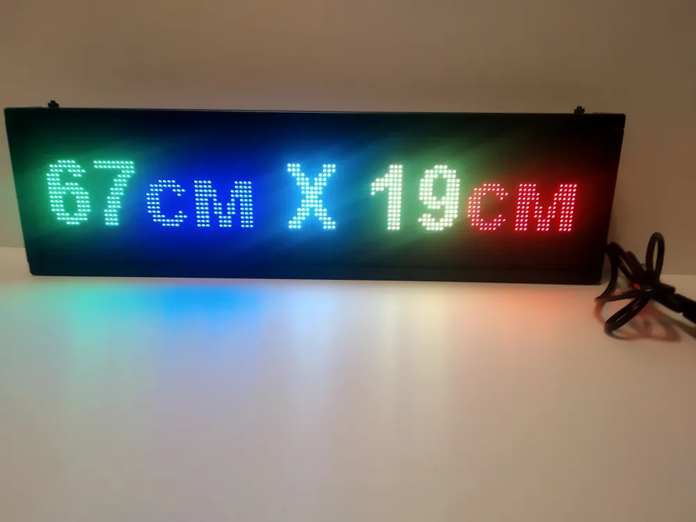 

Бегущая строка Р10 RGB SMD Veloled 67Х19см полноцветная