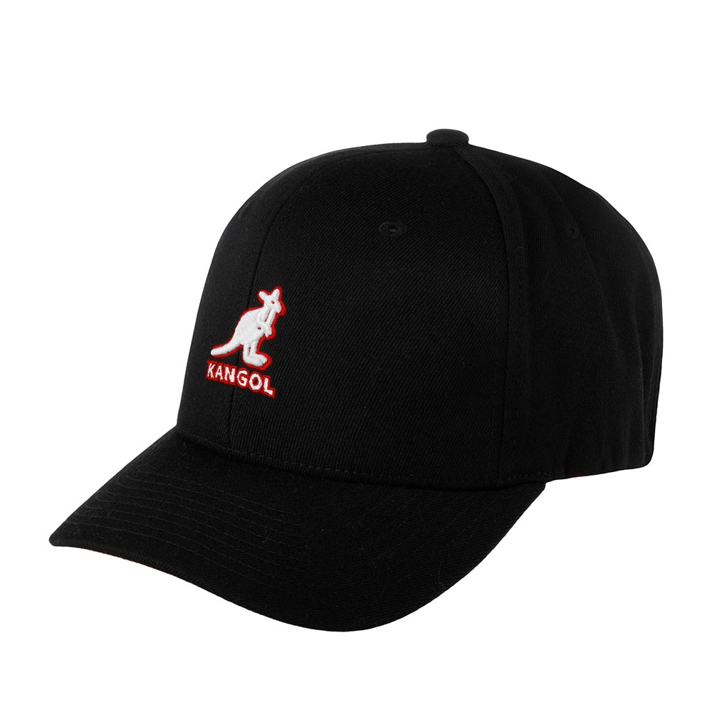 Бейсболка унисекс Kangol 5128BC 3D Wool Flexfit Baseball черная/красная, р.56