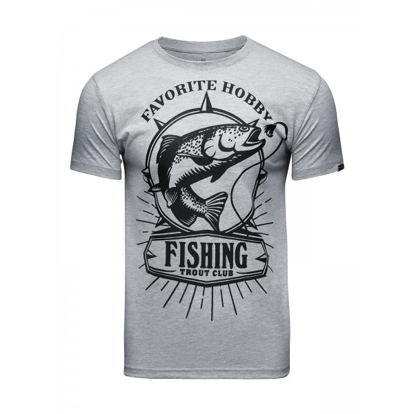 фото Футболка мужская fishing gray athletic pro. серая m