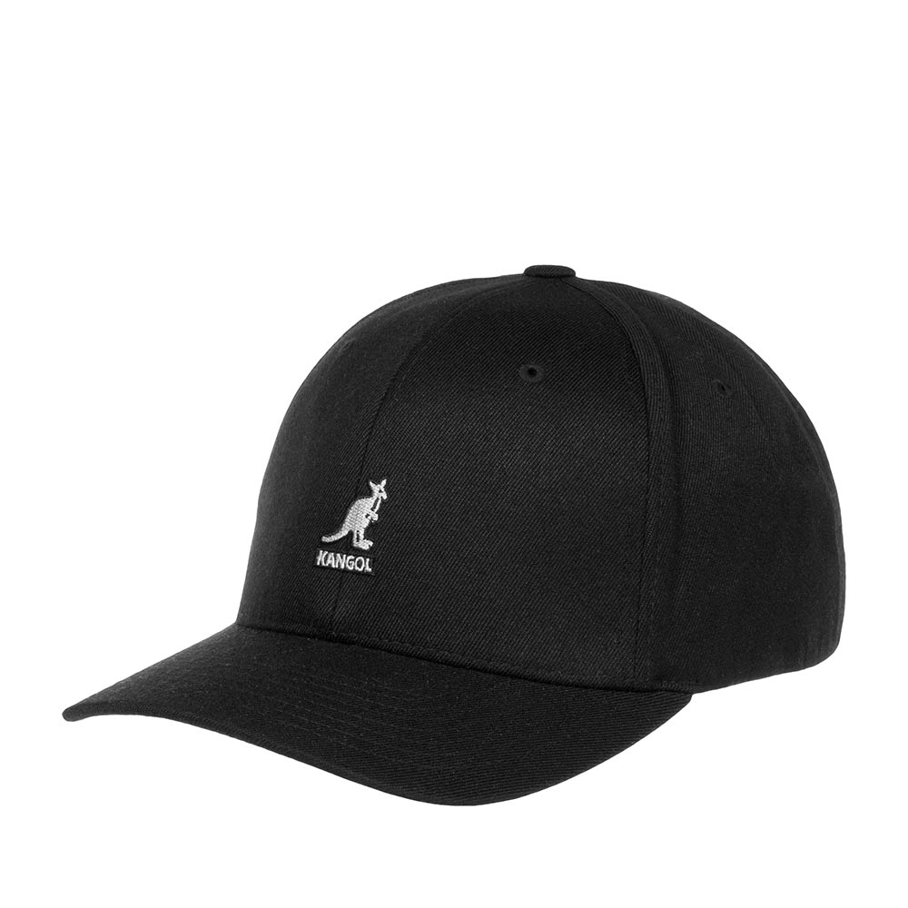 Бейсболка унисекс Kangol 8650BC Wool Flexfit Baseball черная, р. 60