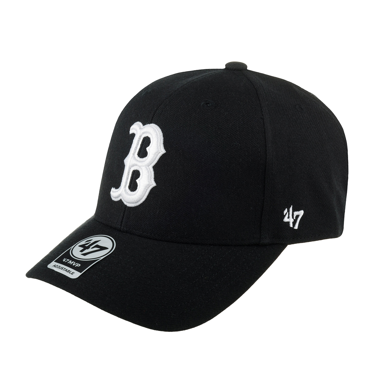 Бейсболка унисекс 47 BRAND B-MVP02WBV-BK Boston Red Sox MLB черная, one size