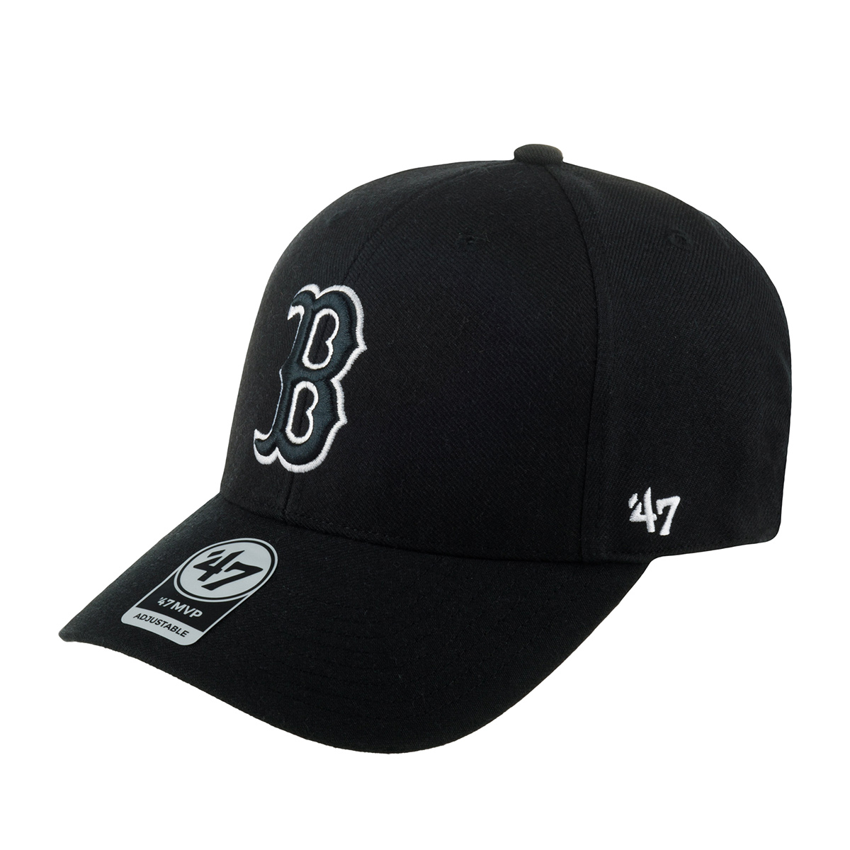 Бейсболка унисекс 47 BRAND B-MVP02WBV-BKA Boston Red Sox MLB черная, one size