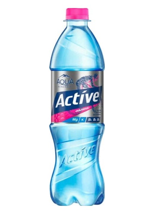 Вода питьевая Малина Aqua Minerale Active, 0,5л х 12 шт