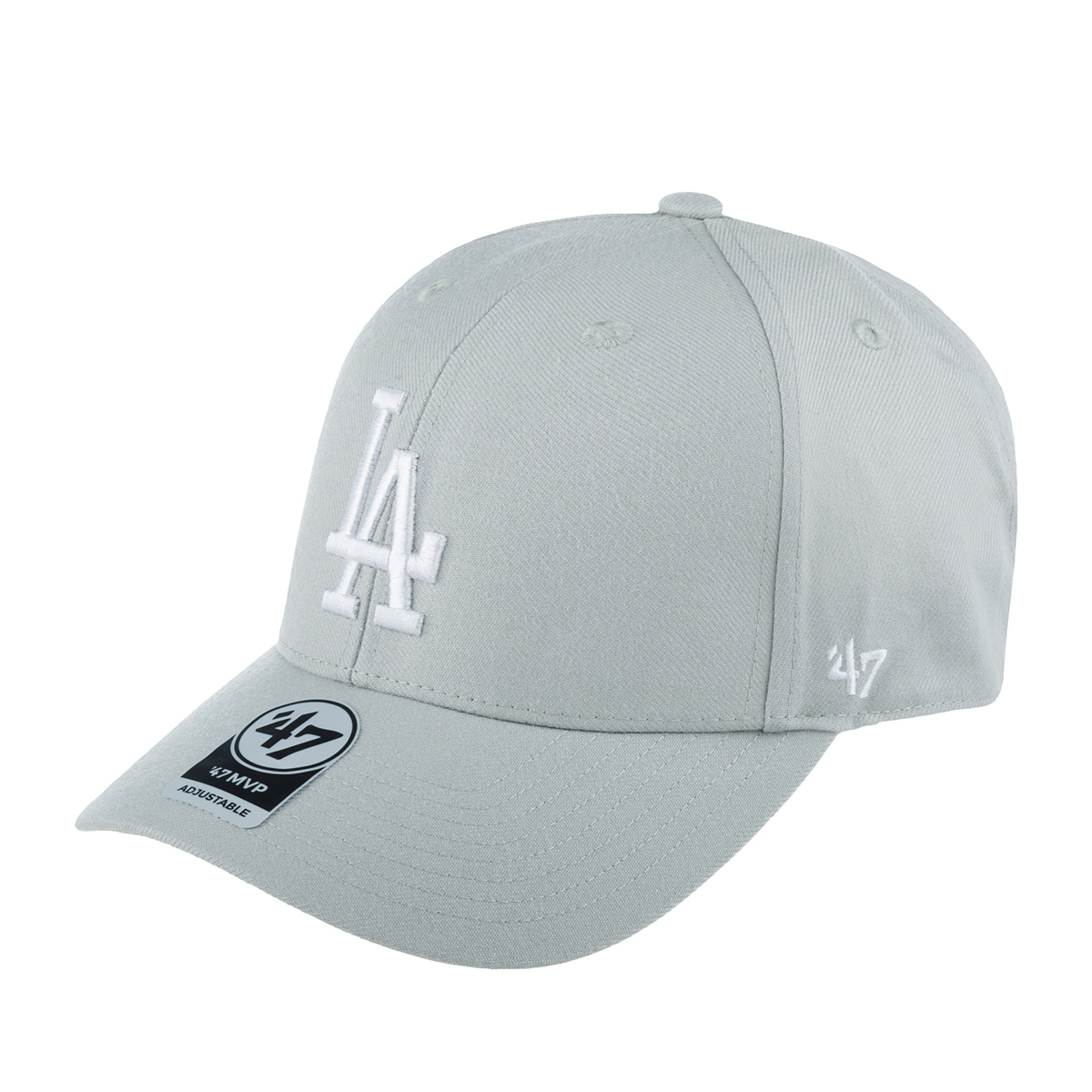 Бейсболка унисекс 47 BRAND B-MVP12WBV-LG Los Angeles Dodgers MLB светло-серая, one size Китай серый