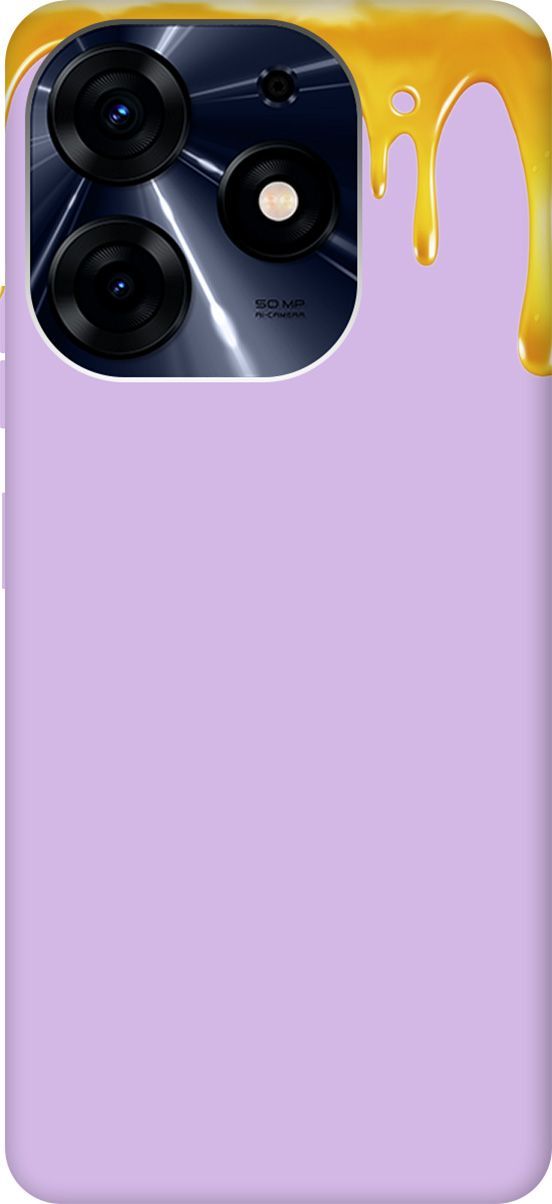 

Чехол на Tecno Spark 10 Pro с принтом "Honey" сиреневый, Фиолетовый;оранжевый, 159576