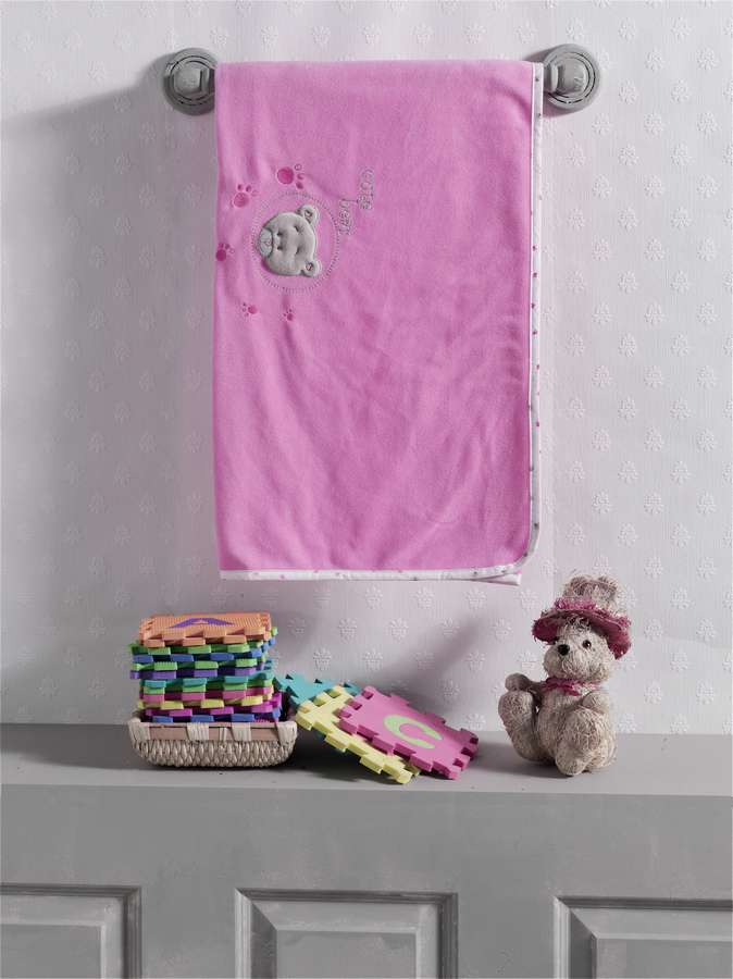 фото Плед флисовый kidboo cute bear pink, 80x120 см