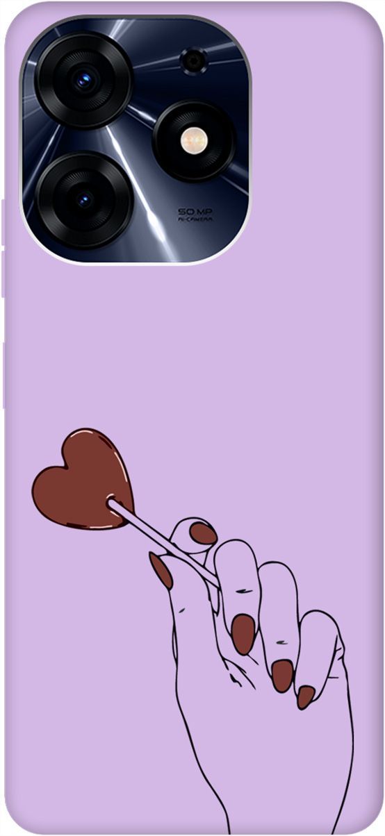 

Чехол на Tecno Spark 10 Pro "Heartbreaker" сиреневый, Фиолетовый;красный, 159576