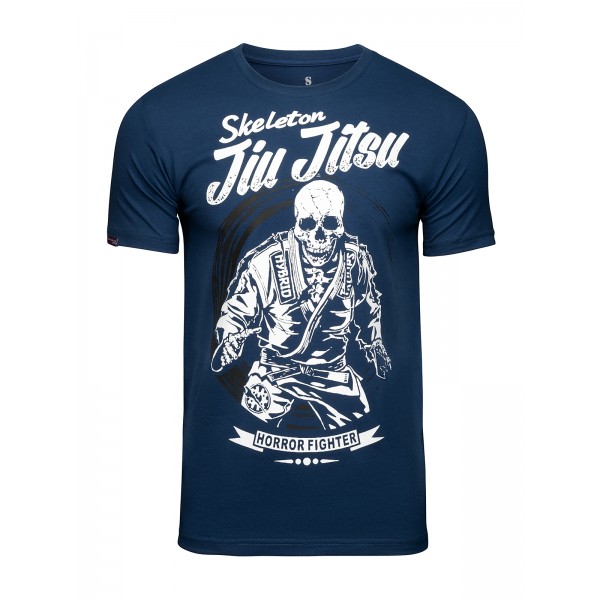 

Футболка мужская Athletic pro. Skeleton Jiu Jitsu синяя XL, Skeleton Jiu Jitsu