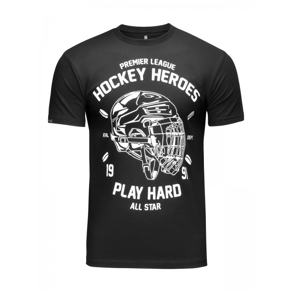 

Футболка мужская Athletic pro. Hockey Helmet черная S, Hockey Helmet