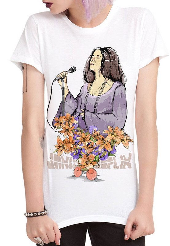 

Футболка женская Dream Shirts Дженис Джоплин белая L, Дженис Джоплин