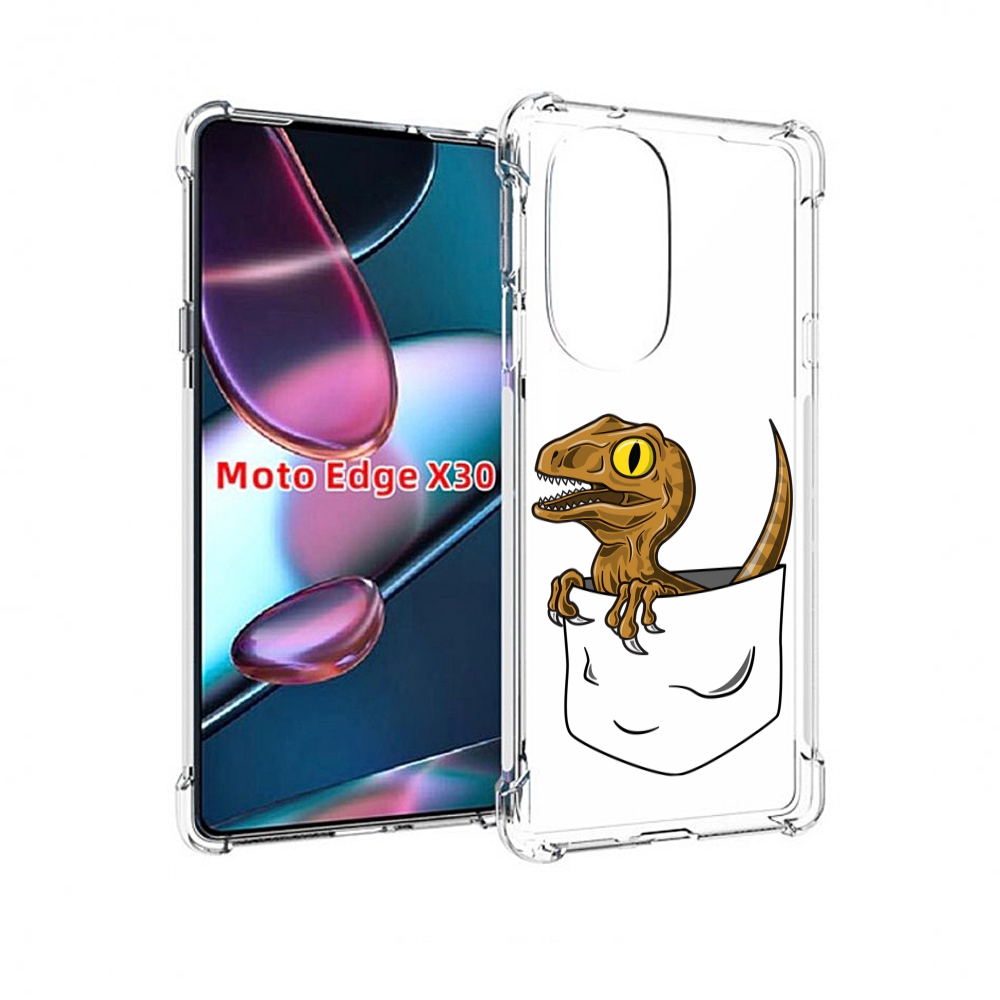 Чехол MyPads динозавр в кармане для Motorola Moto Edge X30 Tocco
