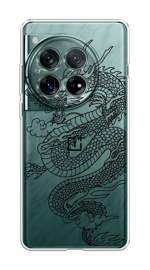 

Чехол на OnePlus 12 "Большой китайский дракон", Черный;серый, 154450-1