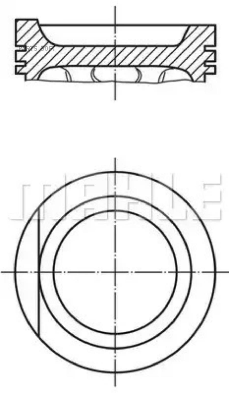 

Поршень ДВС Mahle Knecht Audi 100 1.8 82-91; 100 Avant 1.8 82-90; 80 1.8;1.8 CC, 0347802