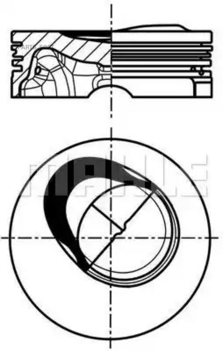 

Поршень ДВС Mahle/Knecht 028PI00130002 Audi VW 1.2TSI CBZA; CBZB -71 1.2x1.2x2 +0.5 09-, 028PI00130002