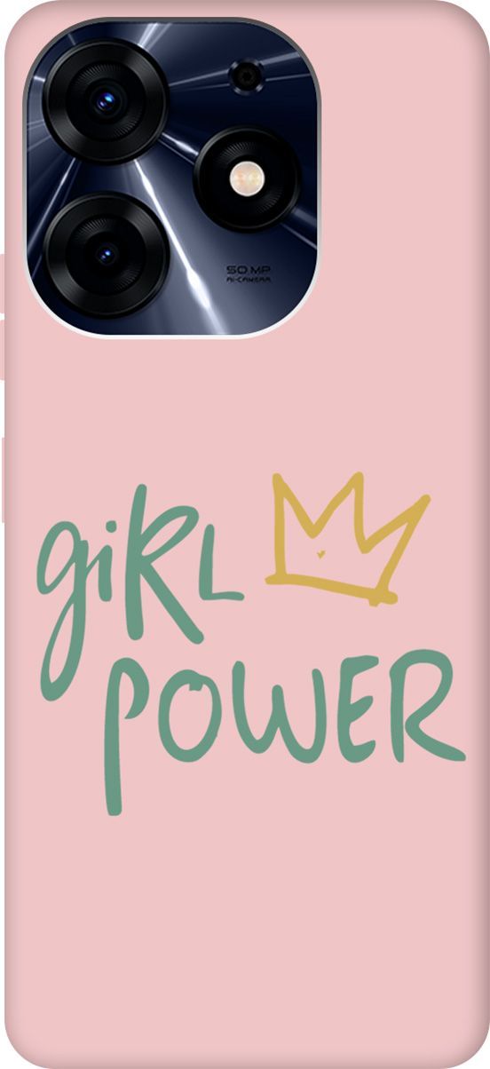 

Чехол на Tecno Spark 10 Pro "Girl Power!" розовый, Розовый;зеленый, 159577
