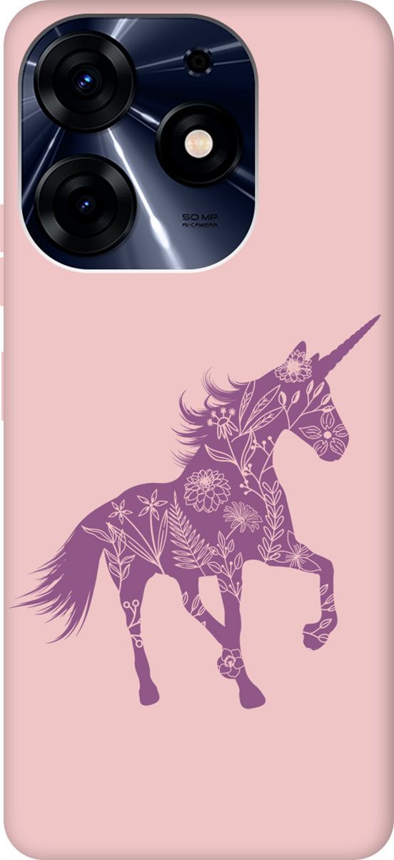 

Чехол на Tecno Spark 10 Pro "Floral Unicorn" розовый, Розовый;фиолетовый, 159577