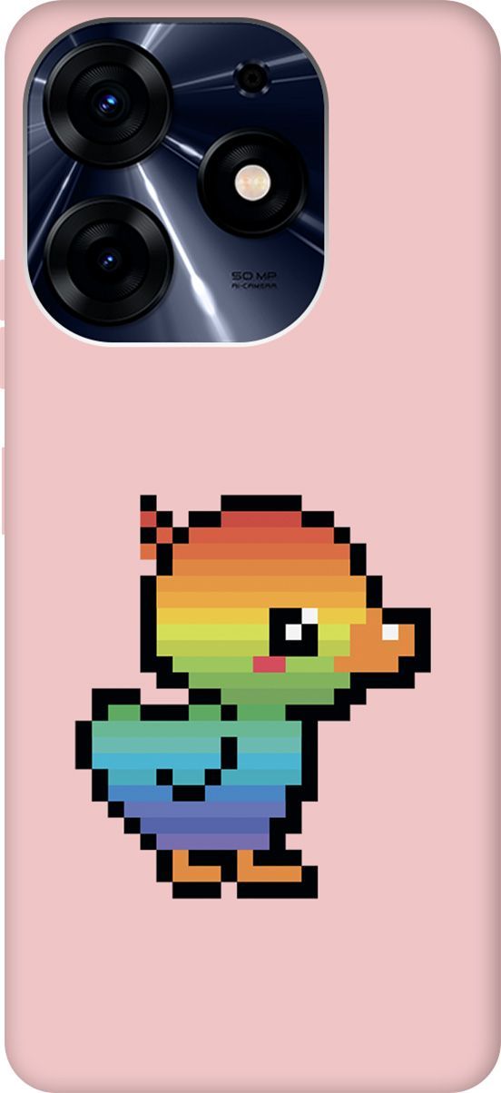 

Чехол на Tecno Spark 10 Pro "Pixel Duck" розовый, Розовый;желтый, 159577
