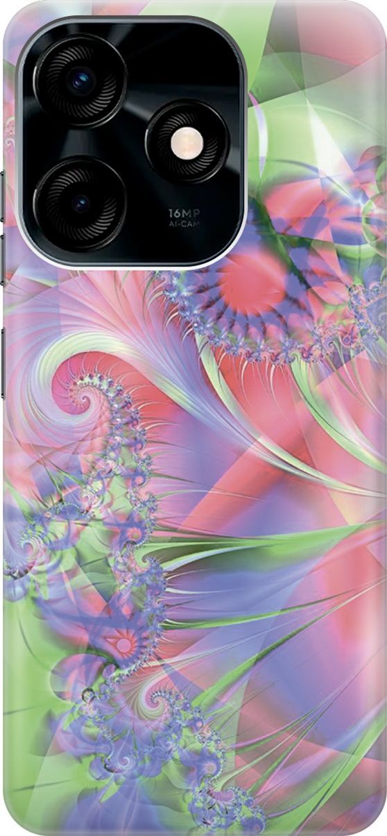 

Чехол на Tecno Spark 10C "Красно-зеленая абстракция", Зеленый;красный, 159578