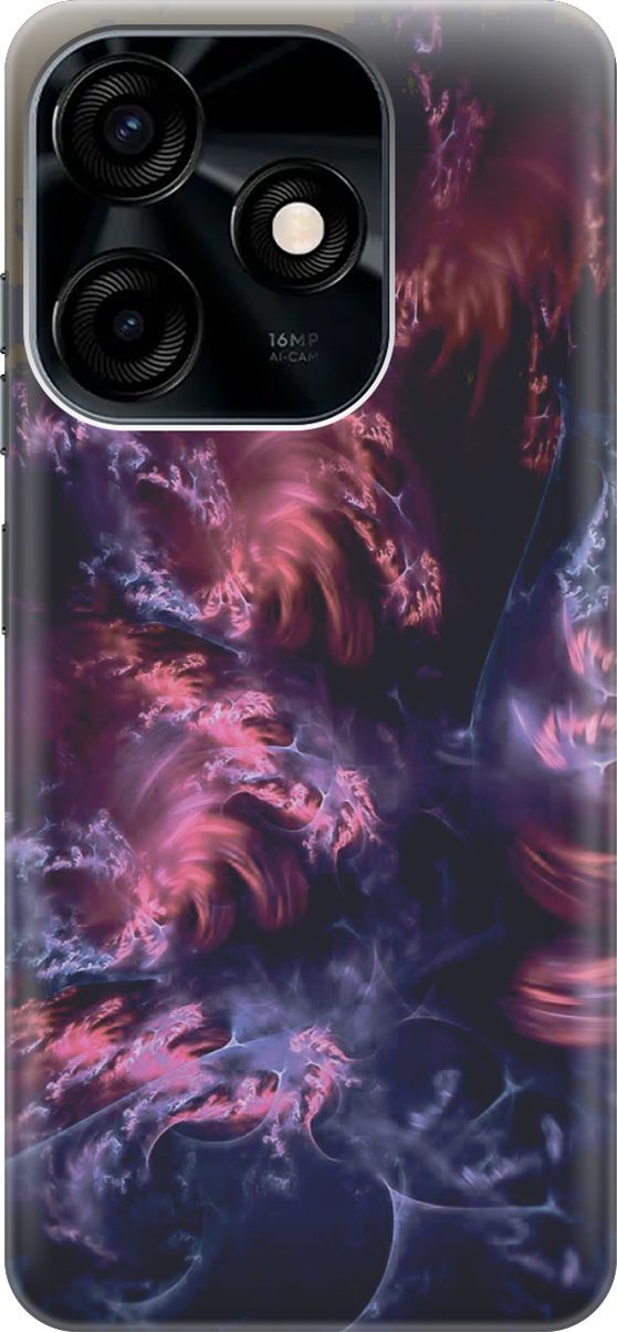 

Чехол на Tecno Spark 10C "Розово-фиолетовые молнии", Розовый;фиолетовый, 159578