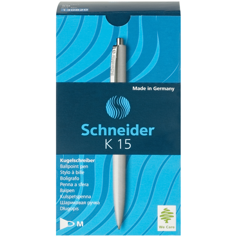 

Набор ручек шариковых автоматических Schneider K15, синяя, 1.0 мм, корпус белый 50 штук