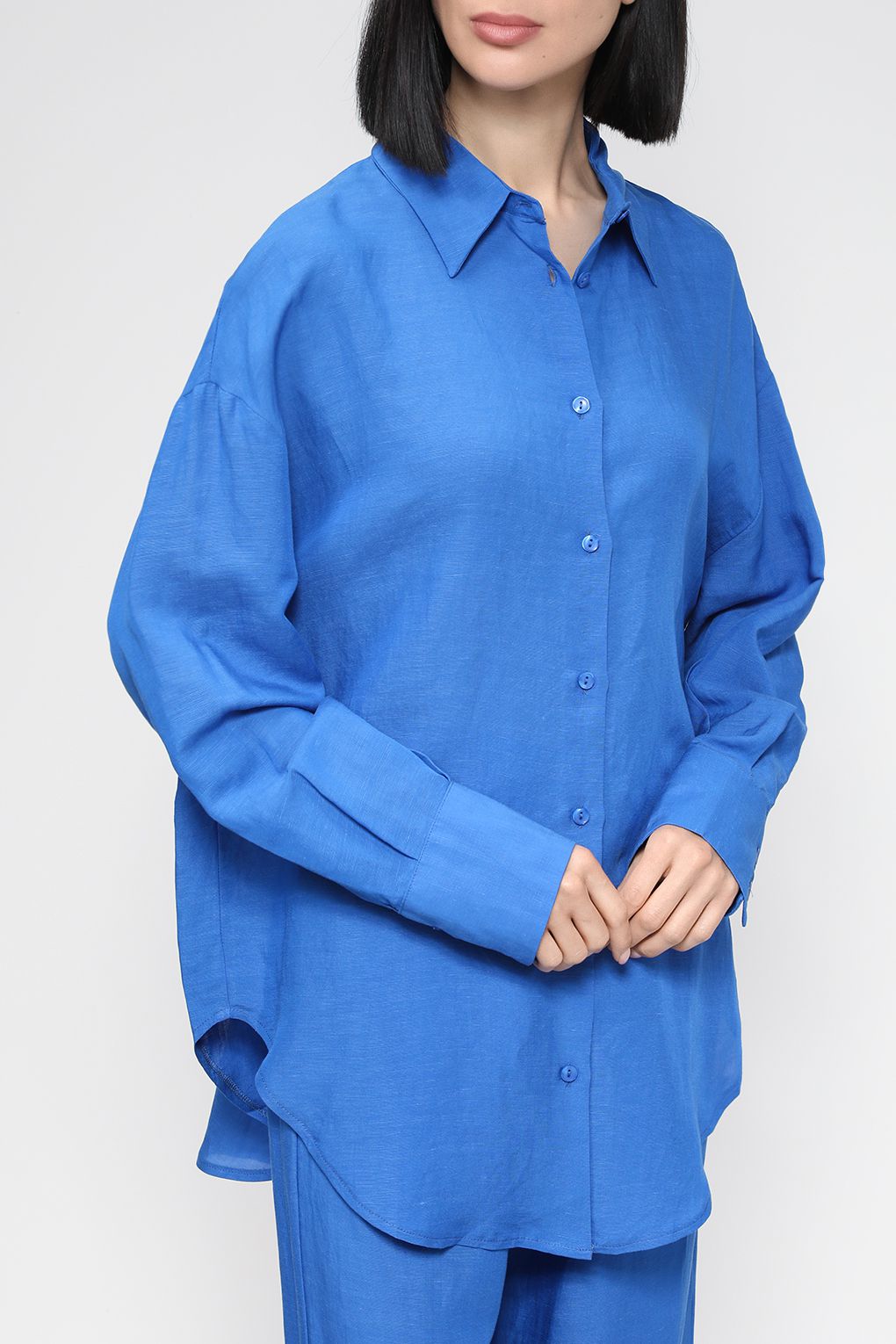 Рубашка женская SHADE D12S2300FS103 синяя 44 EU