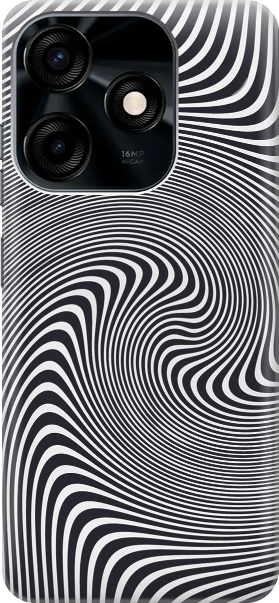 

Чехол на Tecno Spark 10C "Черно-белая иллюзия", Белый;серый, 159582